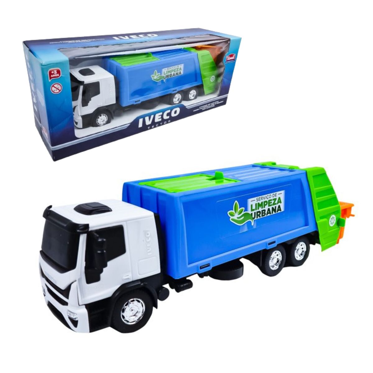 Brinquedo Caminhão Iveco Coletor Limpeza Urbana Sortido - Usual Brinquedo Caminhão Iveco Coletor Limpeza Urbana Sortido - Usual